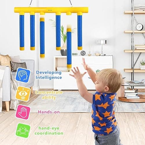 Jastown Catching Sticks Game,Stick Drop Reaction Training Challenge Toy, 3 Adjustable Speeds, Hand-Eye Coordination Training, Falling Sticks Game for Kids and Adults, Educational Sensory Toy Gift thumbnail 5