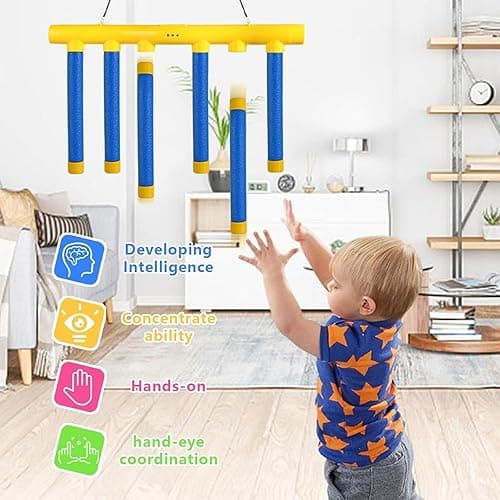 Jastown Catching Sticks Game,Stick Drop Reaction Training Challenge Toy, 3 Adjustable Speeds, Hand-Eye Coordination Training, Falling Sticks Game for Kids and Adults, Educational Sensory Toy Gift - A thumbnail 5