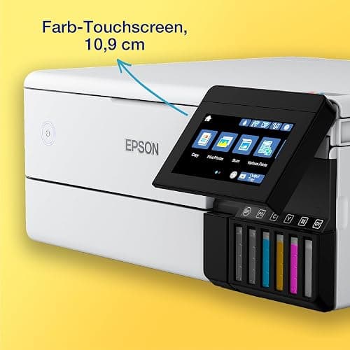 Epson EcoTank ET-8500 Tintentankdrucker | Fotodruck | 6-Farb-Tintensystem | WLAN | A4 | Drucken, Kopieren, Scannen | 10.9 cm Touchscreen | Duplexdruck | hinterer Papiereinzug thumbnail 7
