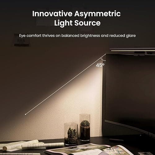 YEELIGHT Monitor Light Bar, Computer Monitor Lamp for Home Office Gaming, 250LM No Glare Eye-Care LED Screen Bar, Touch Control USB Reading Desk Lamp with Stepless Dimming for Flat & Curved Monitor thumbnail 2