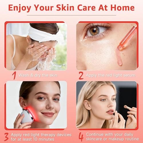 Red Light Therapy Serum, Red Light Therapy Activation Serums Amplify Effects & Reduce Wrinkles with Hydrating, Vitamin E Redlight Serum for Face, Rose Extract Facial Serums for Women, 1.0 FL.OZ thumbnail 7