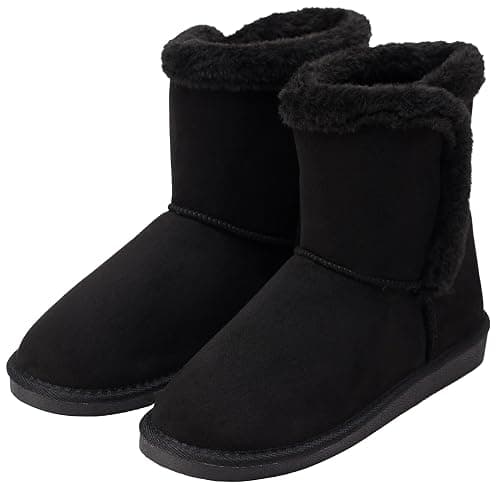 Alpine Swiss Mindy Women’s Winter Boots | Short Faux Shearling Boot | Warm Comfortable Micro Suede | Anti-Slip Sole | Stylish Fall & Winter Footwear thumbnail 3
