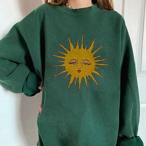 GAOJU Women's Oversized Sweatshirt Crewneck Long Sleeve Casual Loose Pullover Tops 90s Indie Aesthetic Sweatshirts thumbnail 5
