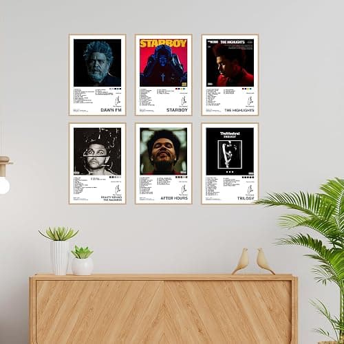 CodersParadise Weekend Wall Posters Set of 6 – Aesthetic Music Artist Wall Art Prints, Pop Singer Poster Pack for Bedroom, Dorm, Living Room Decor, Premium Paper with Glue Dots Included (A4 8x12 Inch, Unframed) thumbnail 8