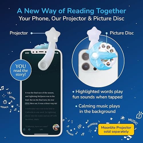 Moonlite Storytime Single Story Disc, Disney Pixar: Cars | Learning Gift for Kids Ages 1 Year & Up, Storybook Art Projection with Sound Effects & Music (Projector Sold Separately) thumbnail 3