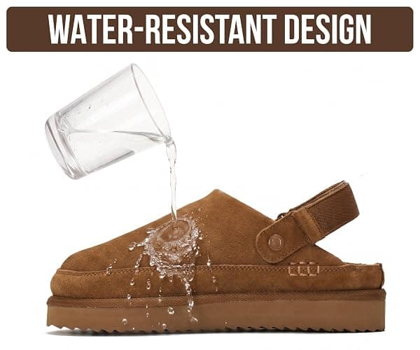 100% Genuine Leather Platform Mule Clogs for Women - Fall Shoes for Women | Memory Foam Insole; Adjustable Straps; Lightweight Platform; Non-Slip Sole; Womens Clogs & Mules; Genuine Leather Daily Wear thumbnail 5