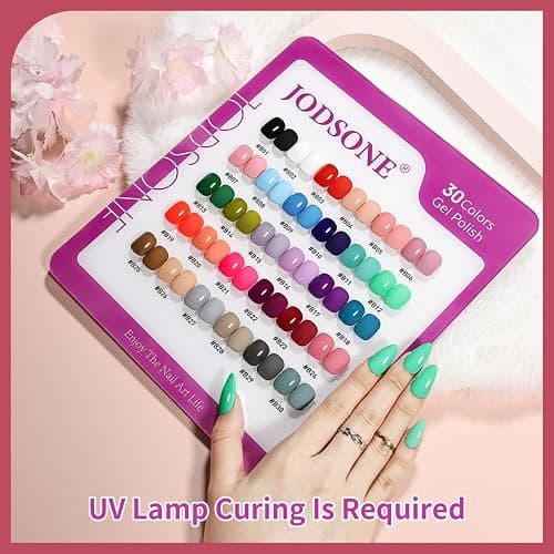 JODSONE 30 Colors Gel Nail Polish Set Same Color Same Bottles 6 PCS of Functional Gel Polish thumbnail 2
