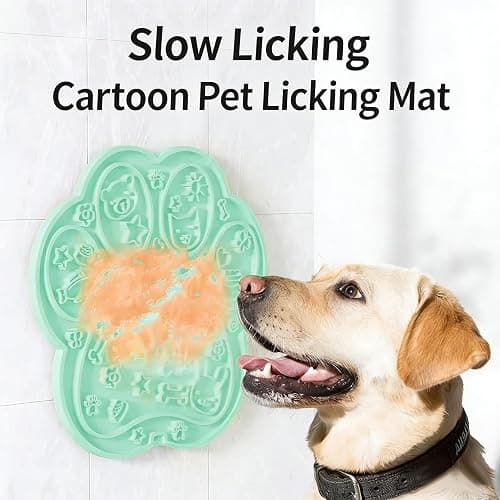 Wfciosdv Lick Mat for Dogs Cats 2 Pack with Suction Cups Anxiety Relief Peanut Butter Licking Pad Boredom Reducer thumbnail 4