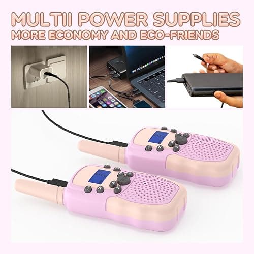 Toys for 3-12 Year Old Girls, Selieve 2 Pack Kids Walkie Talkies Rechargeable with 22 Channels, LED Flashlight and VOX Function, Birthday Gifts for 4 5 6 7 8 9 10 Year Old Girls thumbnail 4