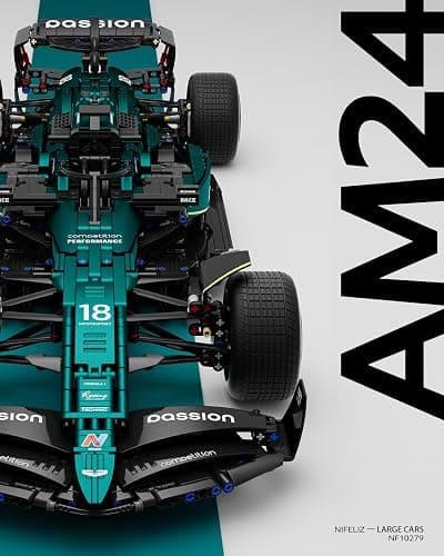 Nifeliz AM24 Formula 1 Racing Car Building Set, 1:8 Scale Collectible Set for Adults, Authentically Detailed Build and Display Model for Home or Office Décor (2351PCS, NF10279) thumbnail 2