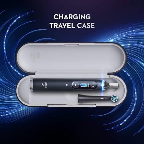 Oral-B iO Series 9 Limited Rechargeable Rose Quartz Electric Toothbrush with (2) Ultimate Clean and (1) Gentle Care Replacement Brush Heads, White, Travel Case-White and Charger thumbnail 6