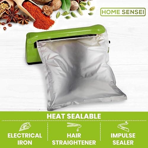30 Mylar Bags for Food Storage 1 Gallon - Extra Thick 15 Mil - Long Term & Food Grade - Mylar Bags with Oxygen Absorbers 400cc- Zipper, Resealable, Stand-up Gousset - Bolsas Mylar con Abosrbentes thumbnail 3