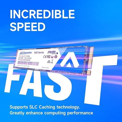 Acclamator 512GB SSD NVMe M.2 2280 PCIe Gen3x4 Internal Solid State Drive, Read Up to 2200MB/s with 3D NAND Flash Compatible with Laptop & PC Desktop N20 thumbnail 3