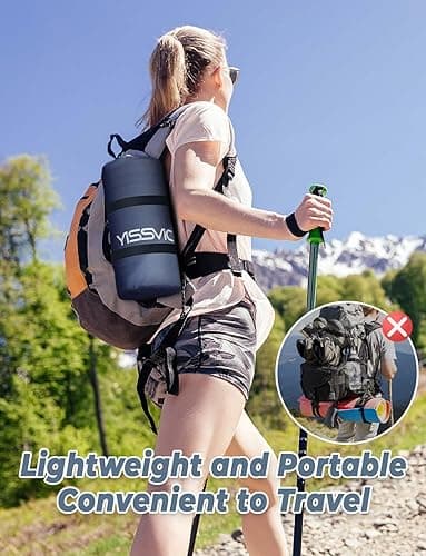 YISSVIC Sleeping Pad for Camping Mattress with Pillow Inflatable Ultralight Air Mattress Camping Mat for Backpacking, Traveling, Hiking - Blue thumbnail 8