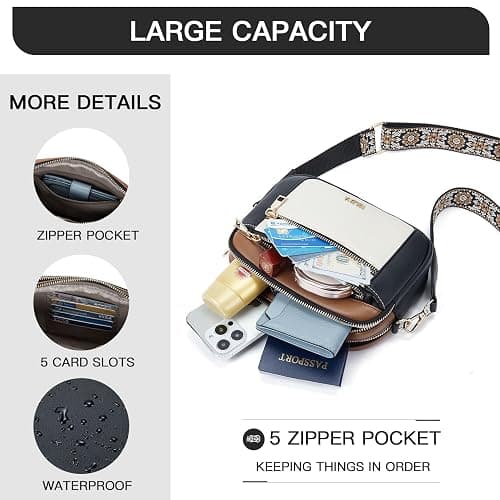 Telena Small Crossbody Bags For Women Vegan Leather Crossbody Purse With Adjustable Wide Strap For Daily Life thumbnail 3