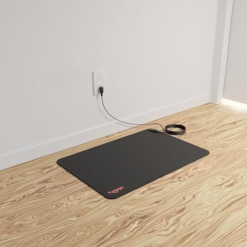 Hooga Grounding Mat for Sleep, Energy, Pain Relief, Inflammation, Balance, Wellness. Earth Connected Indoor Grounding for Home, Office, Work. 15 Foot Cord Included. Conductive Carbon thumbnail 2