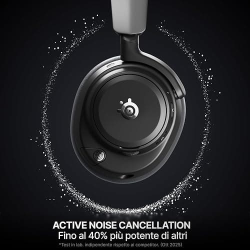 SteelSeries Arctis Nova Pro Omni - Cuffie wireless Hi-Res, 96kHz/24bit, ANC, Mic ClearCast Pro, Filtro antirumore IA, App mobile, Mix 2,4GHz + BT, OmniPlay PC+PlayStation+Xbox - Grafite thumbnail 5