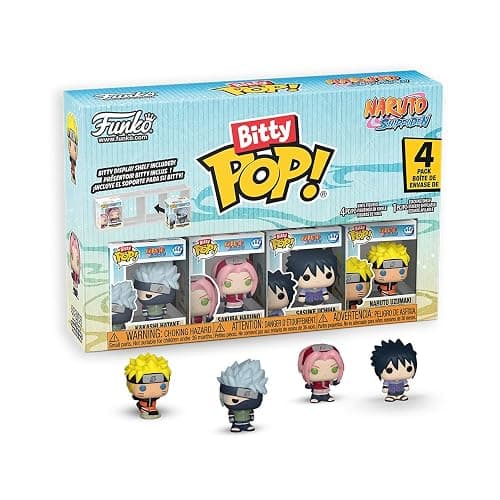 Funko Pop! Bitty: Naruto Shippuden - Kakashi, Sakura, Sasuke, and Chase Mini Figure - 0.9 Inch (2.2 Cm) - Anime Collectable - Gift Idea - Stackable Display Shelf Included - Image 1