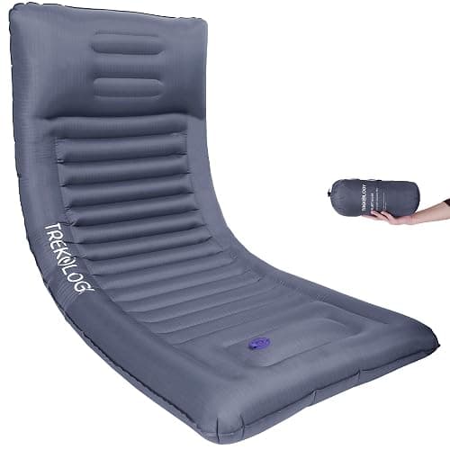 TREKOLOGY Sleeping Pad for Camping - Infaltable Mat – 73.2"x 29.9" Premium with Built‑in Pump, Neck‑Support Pillow, Thick 4.9" Height – Ultralight Sleep Pad for Tent, Backpacking & Travel - Image 1
