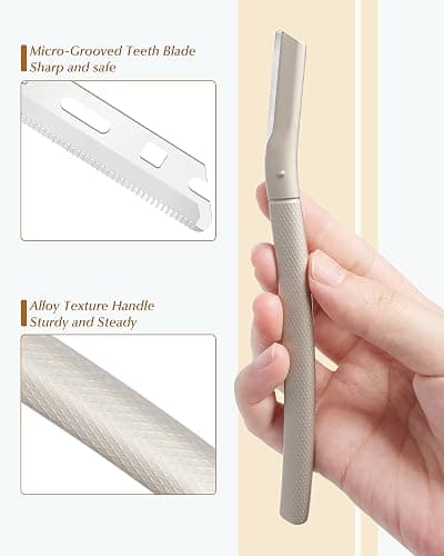 Dermaplane Razor for Face Professional, Facial Razors for Women&Men Face with 20 Blade Refills, Eyebrow Razor for Women and Men thumbnail 2
