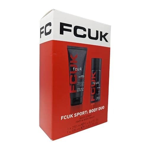 FCUK Sport Body Duo Set - Mens Skin Care Gift Set for Him with Topline Thank You Card. Festive Gift for Stocking Fillers, Secret Santa Gifts or Mens Gift Set for Birthdays. thumbnail 4