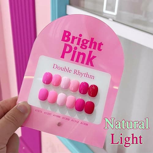 Double Rhythm 6 Pcs 15 ML Gel Polish Set Same Color Same Bottle Soak Off Gel Polish Kit Nail Art Manicure Salon DIY at Home for Women (Bright Neon Light Pink Purple-T6-13) thumbnail 4