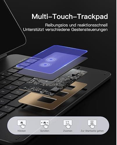 Inateck NeoMagic Magnetische Tastatur Hülle für iPad 10 Generation 10,9 Zoll,11 Generation 2025 A16 11 Zoll,Tastatur mit Touchpad, Freitragender Ständer, 7-Farbige Hintergrundbeleuchtung,KB09119 thumbnail 7