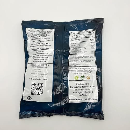 Barnetts - Mega Sour Candy Raspberry 454g (1lb) - Trendy Sweet Bags - Traditionally Handmade Sweets - Sour Coating Lasts 20 Seconds - Candies for Party Bag, Gift Hamper, or Hamper Box thumbnail 6