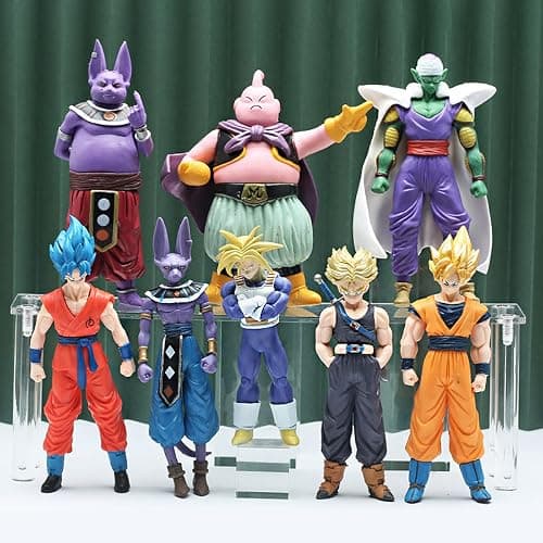 Anime Super Hero Action Figures Set, Collectible Warrior Figurines, 7.8Inch Energy Style Character Models for Display, Party Favors & Gift Collection (8PCS) thumbnail 6