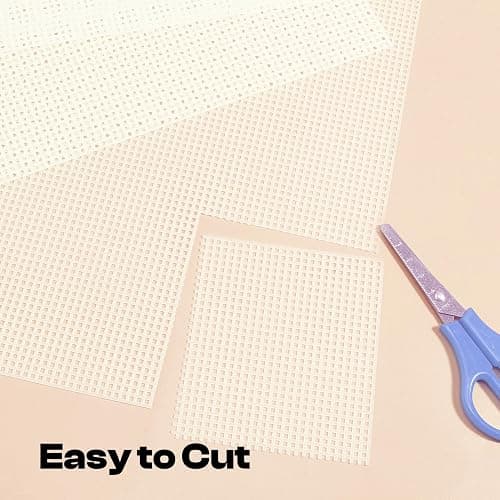 Caydo 4 Pieces 7 Count Plastic Canvas Sheets 10.5 x 13.5 Inch Plastic Mesh Sheet, Eye Mesh for Embroidery, Acrylic Yarn Crafting, Knit Crochet Projects and Make Dividers thumbnail 4