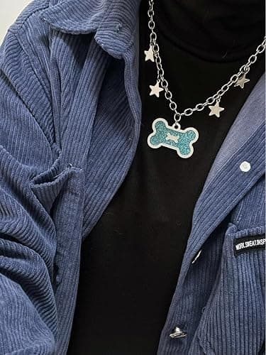 Cute Necklace Kawaii Pendant Necklace for Women Y2k Bone Grunge Emo Coquette Mcbling Hippie Jewelry Therian Grunge Jewelry (Bone) thumbnail 4