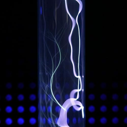 PUXTIW 12 inch Plasma Tube，Fancy Club Decor and Science Education Gifts，Plasma Ball Sensor Lighting Plate with Music,Voice and Touch Response(Clean and Transparent lamp Tube) thumbnail 6