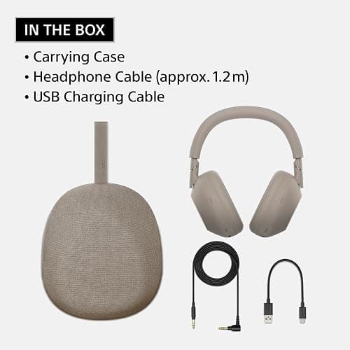 Sony WH-1000XM6 The Best Noise Cancelling Wireless Headphones, Sandstone | HD NC Processor QN3, 12 Microphones, Adaptive NC Optimizer, Mastered by Engineers, Studio-Quality, Up to 30 Hrs of Battery thumbnail 8