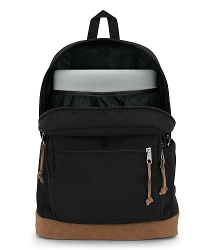 JanSport Right Pack Backpack - Durable Daypack with Padded 15" Laptop Sleeve, Spacious Main Compartment & Integrated Water Bottle Pocket - Black thumbnail 6