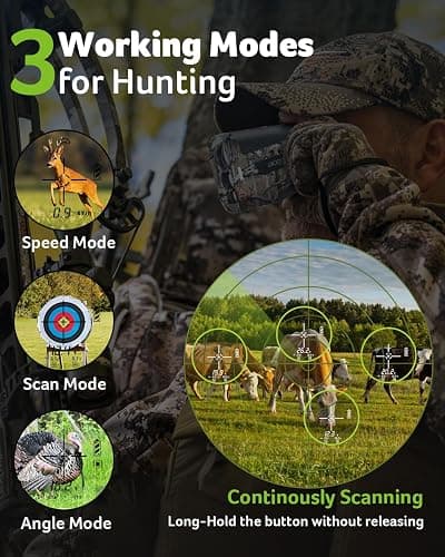 Acer Hunting Range Finder with Slope - 800/1200 Yards Range Finder for Hunting, 6X Magnification, Waterproof Archery Rangefinder for Deer, Rechargeable Battery with Magnet Stripe thumbnail 4