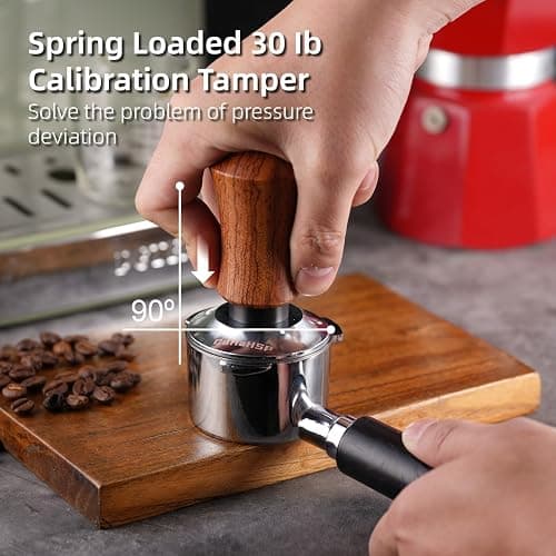 GdHaHSP 51mm Espresso Accessories Kit,Spring Loaded Calibrated Espresso Tamper,Wdt Tool Espresso and Dosing Funnel Set,Coffee Tamper Espresso Machine Accessories For 51 mm Portafilter Barista Tools thumbnail 4