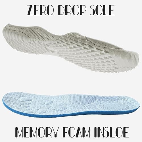 RJYWGS Barefoot Shoes Women Tennis Slip On Sneakers for Women Gym Running Zero Drop Workout Trail Minimalist Shoes - 9.5 - White thumbnail 4
