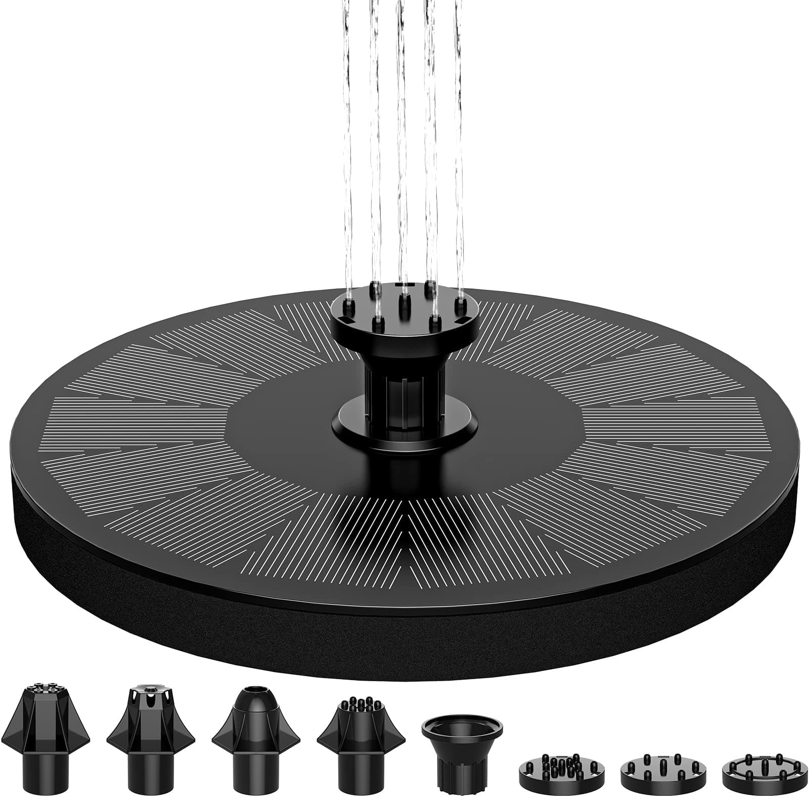 Solar Fountain, Floating Solar Powered Water Fountain Pump for Bird Bath, Garden, Pond, Pool, Outdoor Solar Founatin (2.5W) - Image 1