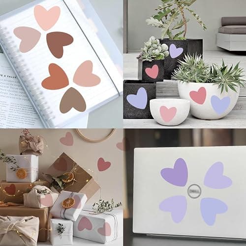 48pcs Purple Heart Wall Decals Peel and Stick - Vinyl Purple Wall Stcikers Décor for Girls Kids Bedroom - Removable Purple Stickers Decorations for Baby Room Nursery Playroom - Purple Heart thumbnail 7