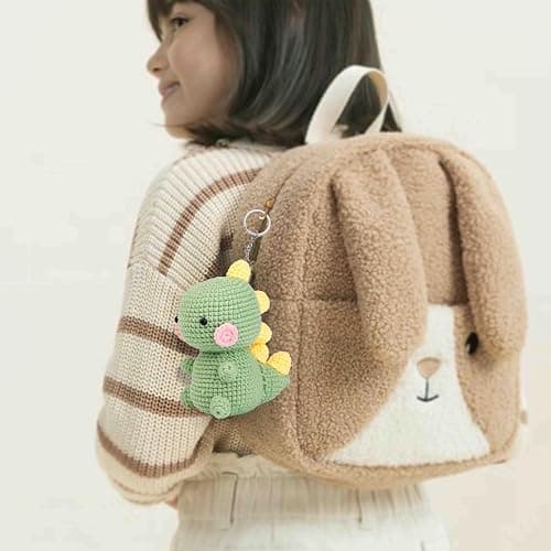 Lucydigla Crochet Kit for Beginners, Crochet Kit Step-by-Step Video Tutorials, Crochet Starter Kit Crochet Kits for Adults Kids Beginners, Crochet Animal Kit with Yarn(Light Green Dinosaur) thumbnail 4
