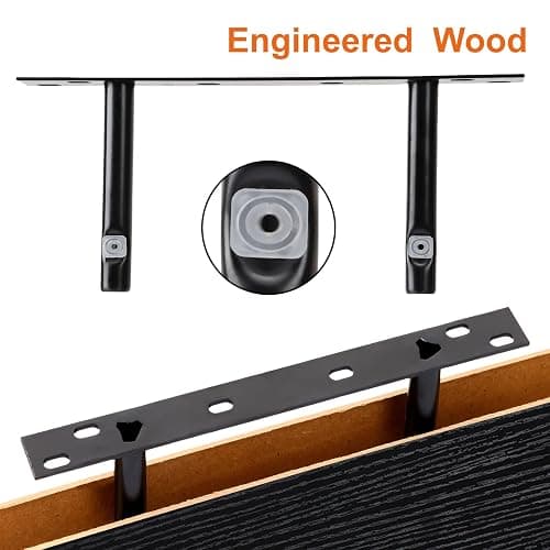 Fixwal Floating Shelves for Wall, Wall Mounted Rustic Wood Shelves for Bathroom, Living Room, Bedroom and Kitchen, Wall Shelves for Storage,Books,Room Decor (Black, Set of 4, 15.8 Inch) thumbnail 4