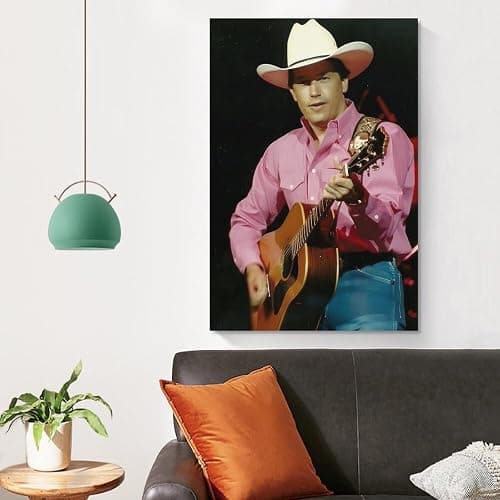 XIANEOU American Country Musician George Strait Poster Famous Singer Artist Poster Canvas Wall Art Poster For Room Aesthetic And Decor (7) Pictures For Living Room Bedroom Decor08x12inch(20x30cm) thumbnail 4