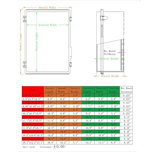 YETLEBOX Outdoor Waterproof Electrical Box Junction Box Weatherproof IP67 ABS Plastic Enclosure Switch Router Project Box Electronics DIY Enclosure With Mounting Plate Wall Bracket Grey 8.6"x6.6"x4.3" thumbnail 6