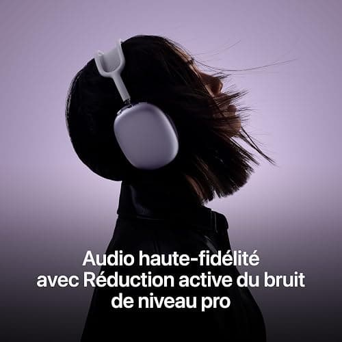 Apple AirPods Max Casque Circum-auriculaire sans Fil, réduction Active du Bruit de Niveau Pro, Mode Transparence, Audio Spatial personnalisé, Recharge USB C, Lumière stellaire thumbnail 4