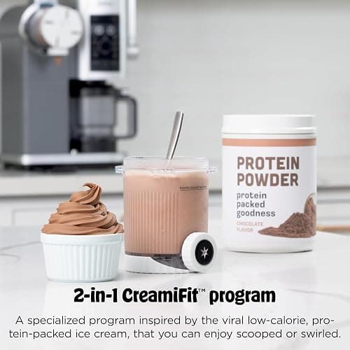 Ninja CREAMi Scoop & Swirl Ice Cream Maker, Soft Serve Desserts, Sorbet, Milkshakes, Frozen Yogurt and More, 13-in-1 Programs, Includes Handle and Two 16 oz 2-in-1 Pints, NC701 thumbnail 10