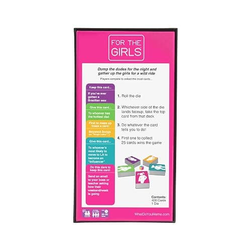 For The Girls Card Game by Relatable, The Viral Girls Night Adult Party Game, Great for Bachelorette Party Games, Girls Weekends and Fun Girls Trips, Includes a die, and 400 Cards Across 5 Categories thumbnail 8