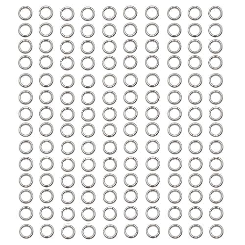 1000Pcs Small 0.6x4mm Stainless Steel Split Rings Jump Rings Connector Rings for Jewelry Making Bracelet Necklaces Earrings Keychain DIY Craft (12599-4mm) - Image 1