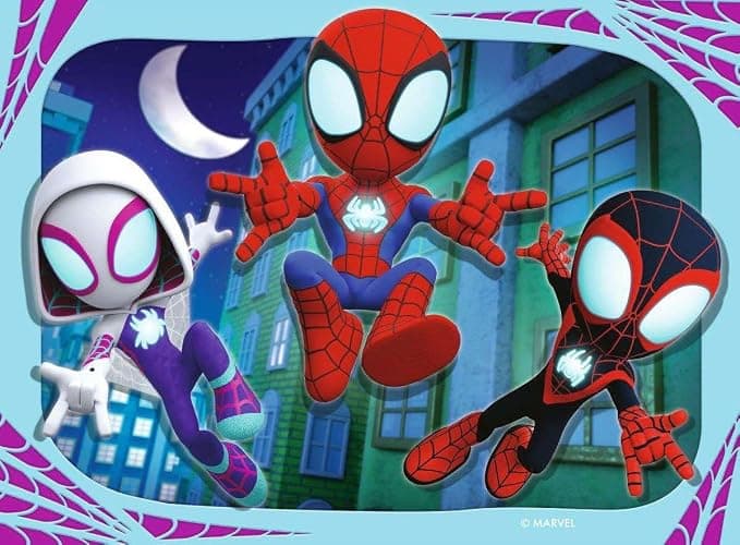 Ravensburger - Spidey and His Amazing Friends Marvel Puzzle Set, 4 Puzzles (12, 16, 20, 24 Pieces), Children's Puzzle for 3+ Years, 70x50cm thumbnail 5