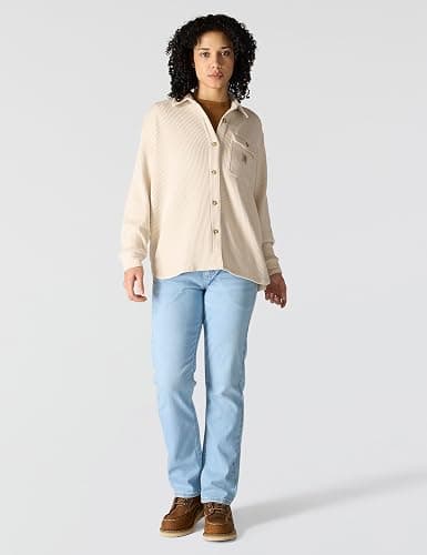 Carhartt Women's Oversized-fit Heavyweight Waffle Knit Shirt thumbnail 3