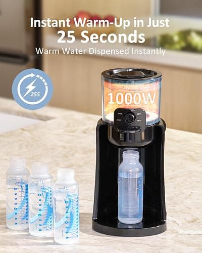 Water Warmer, HEYVALUE Baby Bottle Warmer, Formula Maker with Night Light, 4 Temperature Control & 72H Keep Warm, Detachable Tank, Instantly Dispenses Warm Water, Feed Baby More Easier and Healthier thumbnail 4